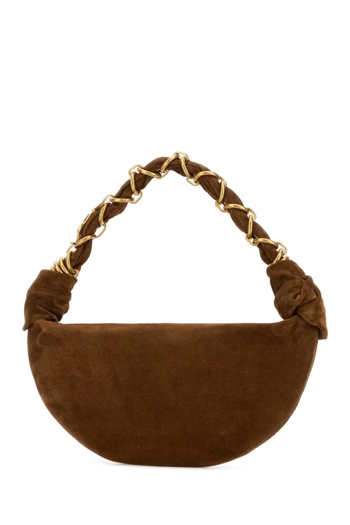SAINT LAURENT Saint Laurent Women Brown Suede Amalia Shoulder Bag