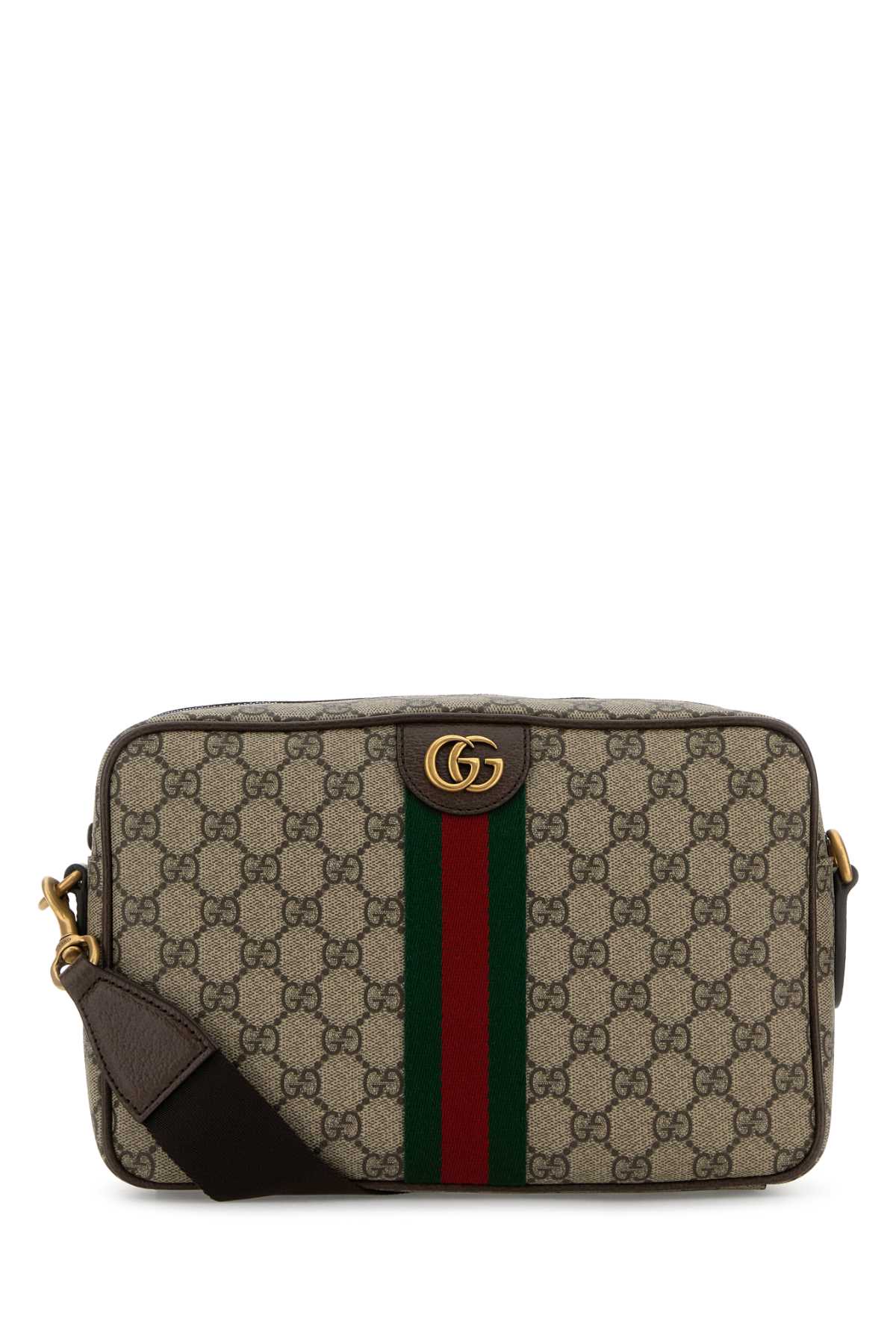 Gucci Men Printed Canvas Crossbody Bag
