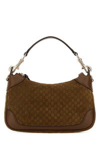 Gucci Women Brown Suede Handbag