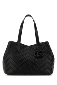 Gucci Women Black Leather Shopping Bag