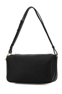 Gucci Women Black Leather Medium Gucci Half Horsebit Shoulder Bag