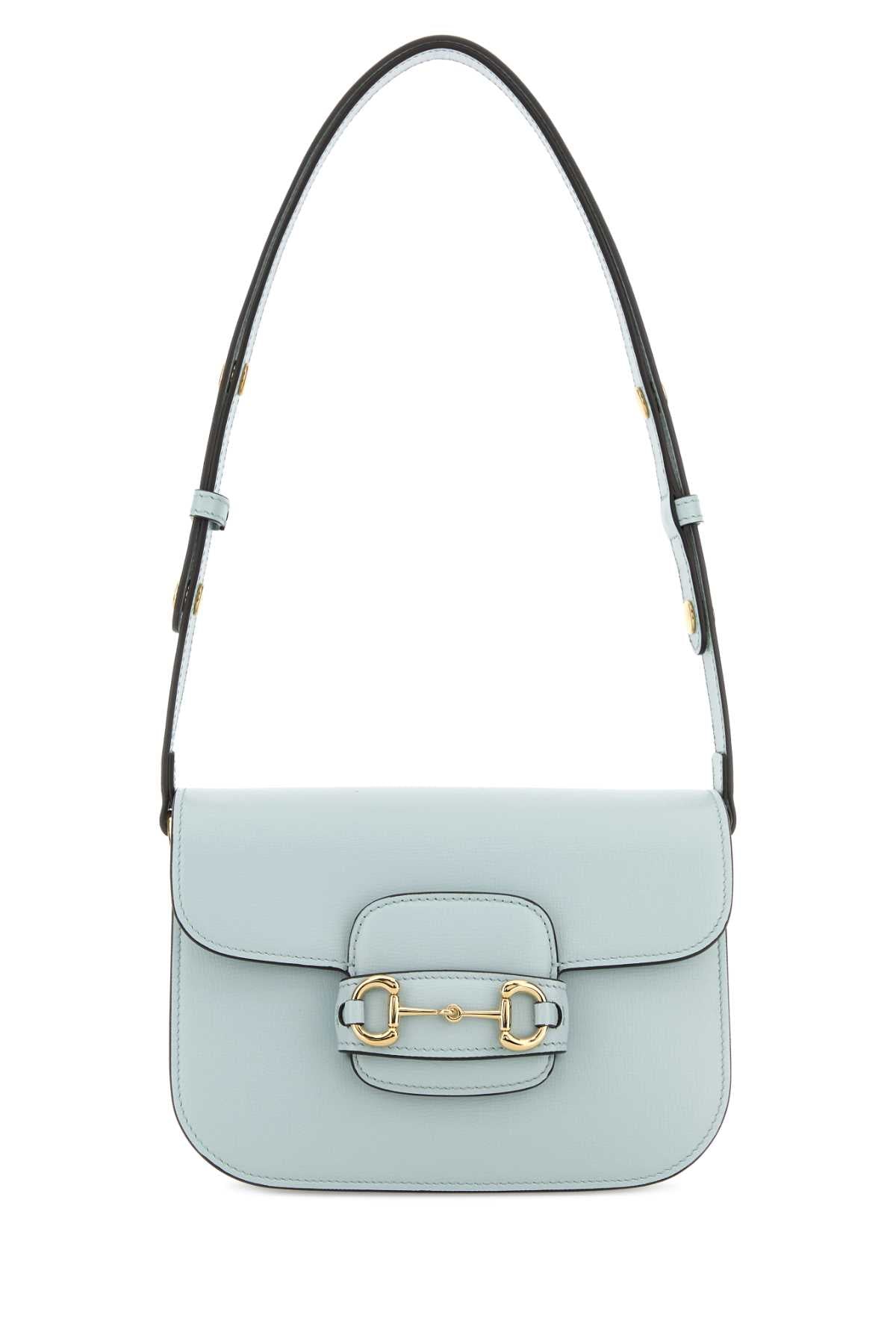 Gucci Women Pastel Light Blue Small Gucci Horsebit 1955 Shoulder Bag