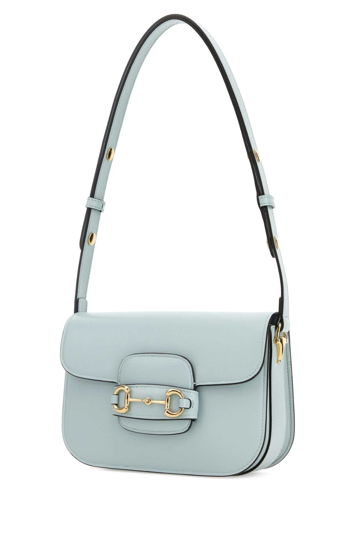 Gucci Women Pastel Light Blue Small Gucci Horsebit 1955 Shoulder Bag