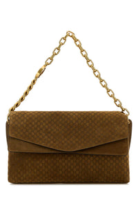 Gucci Women Camel Suede Large Shoulder Bag