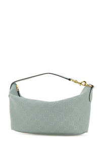 Gucci Women Light Blue Canvas Gucci Vanity Handbag