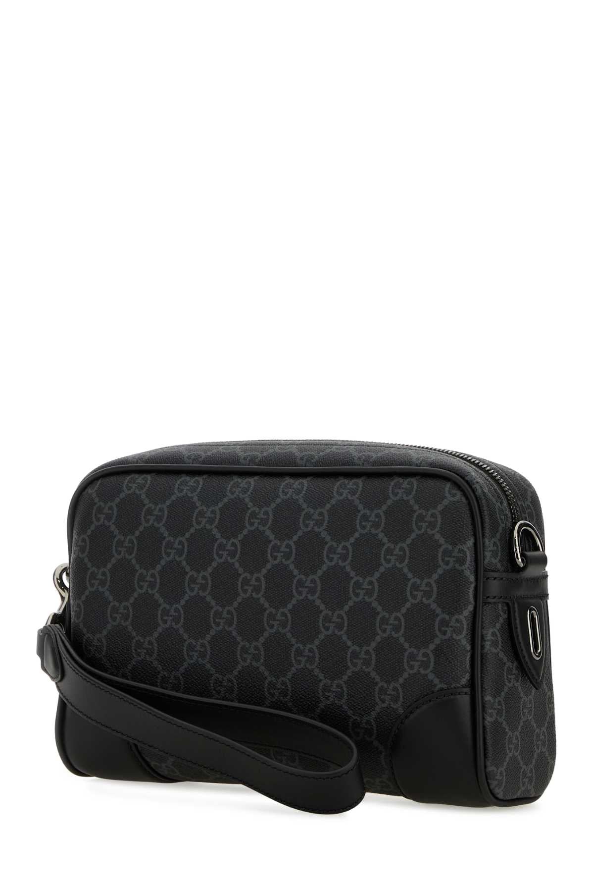 Gucci Men Printed Canvas Small Gg Emblem Crossbody Bag