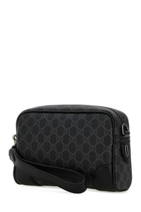 Gucci Men Printed Canvas Small Gg Emblem Crossbody Bag