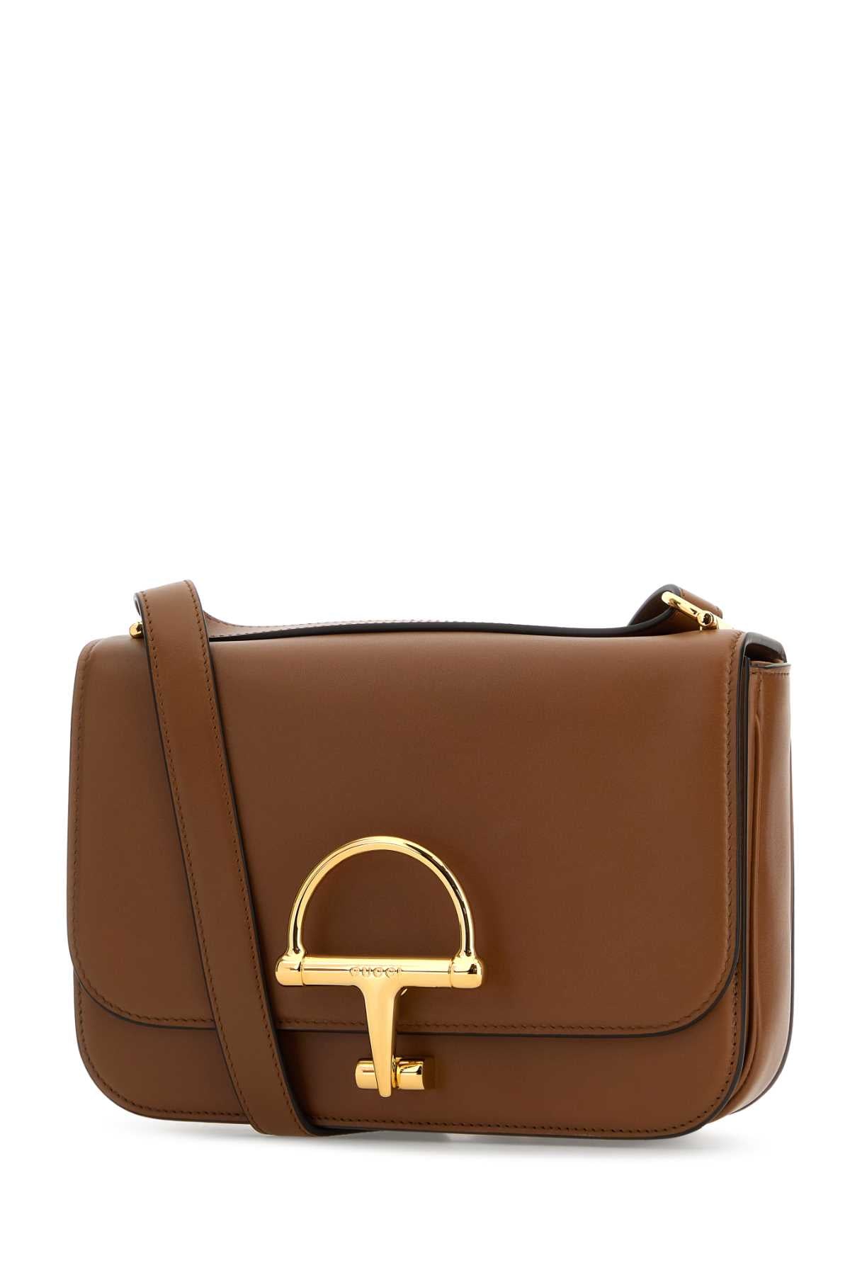Gucci Women Caramel Leather Small Gucci Siena Shoulder Bag