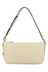 Gucci Women Ivory Leather Medium Gucci Half Horsebit Shoulder Bag