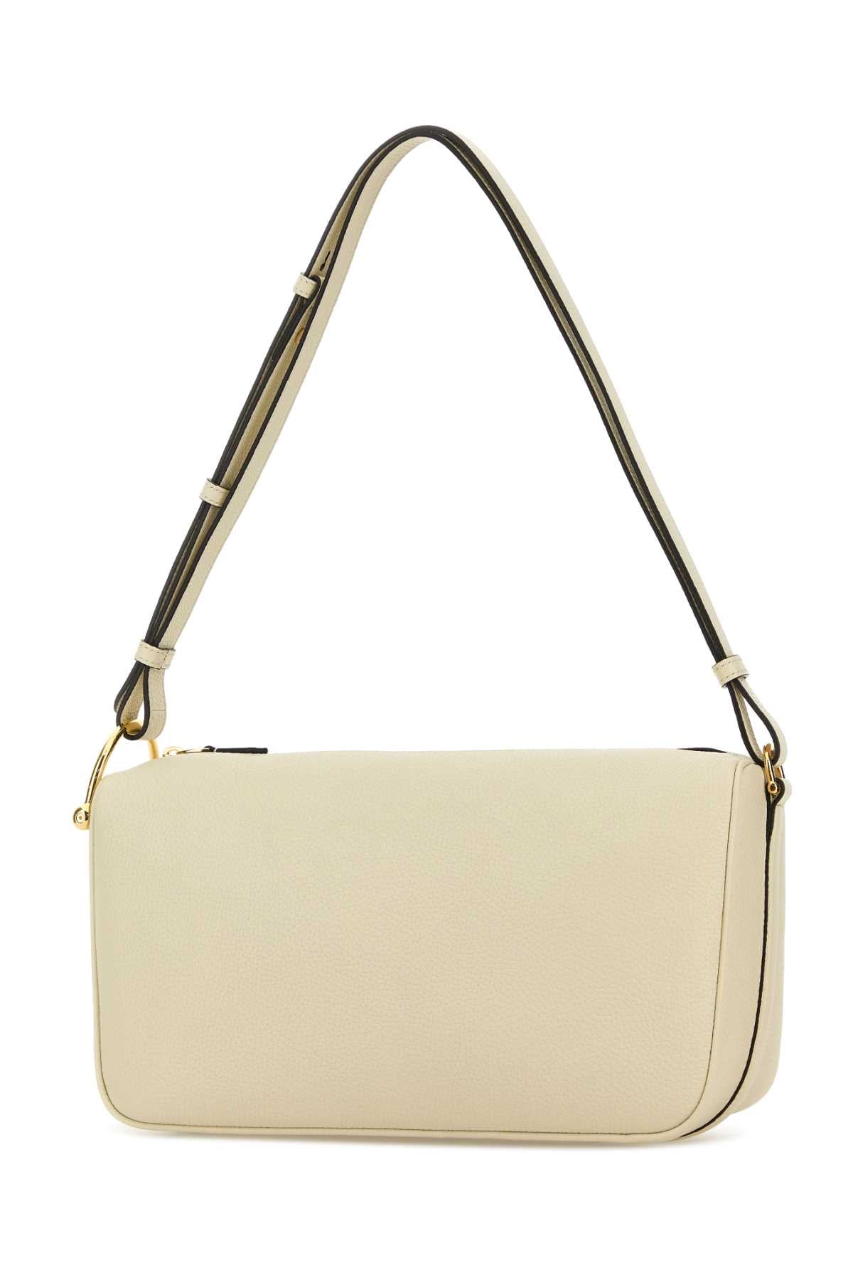 Gucci Women Ivory Leather Medium Gucci Half Horsebit Shoulder Bag