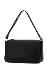 Gucci Women Black Leather Gucci Half Horsebit Shoulder Bag
