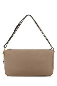 Gucci Women Dove Grey Leather Gucci Half Horsebit Shoulder Bag