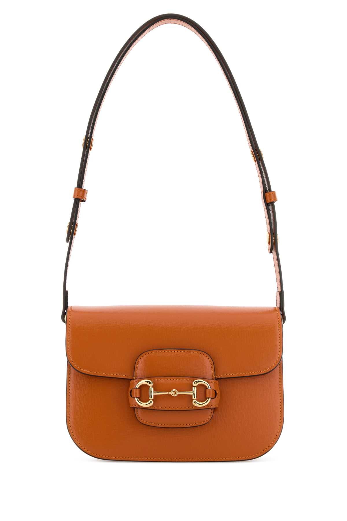 Gucci Women Orange Small Gucci Horsebit 1955 Shoulder Bag