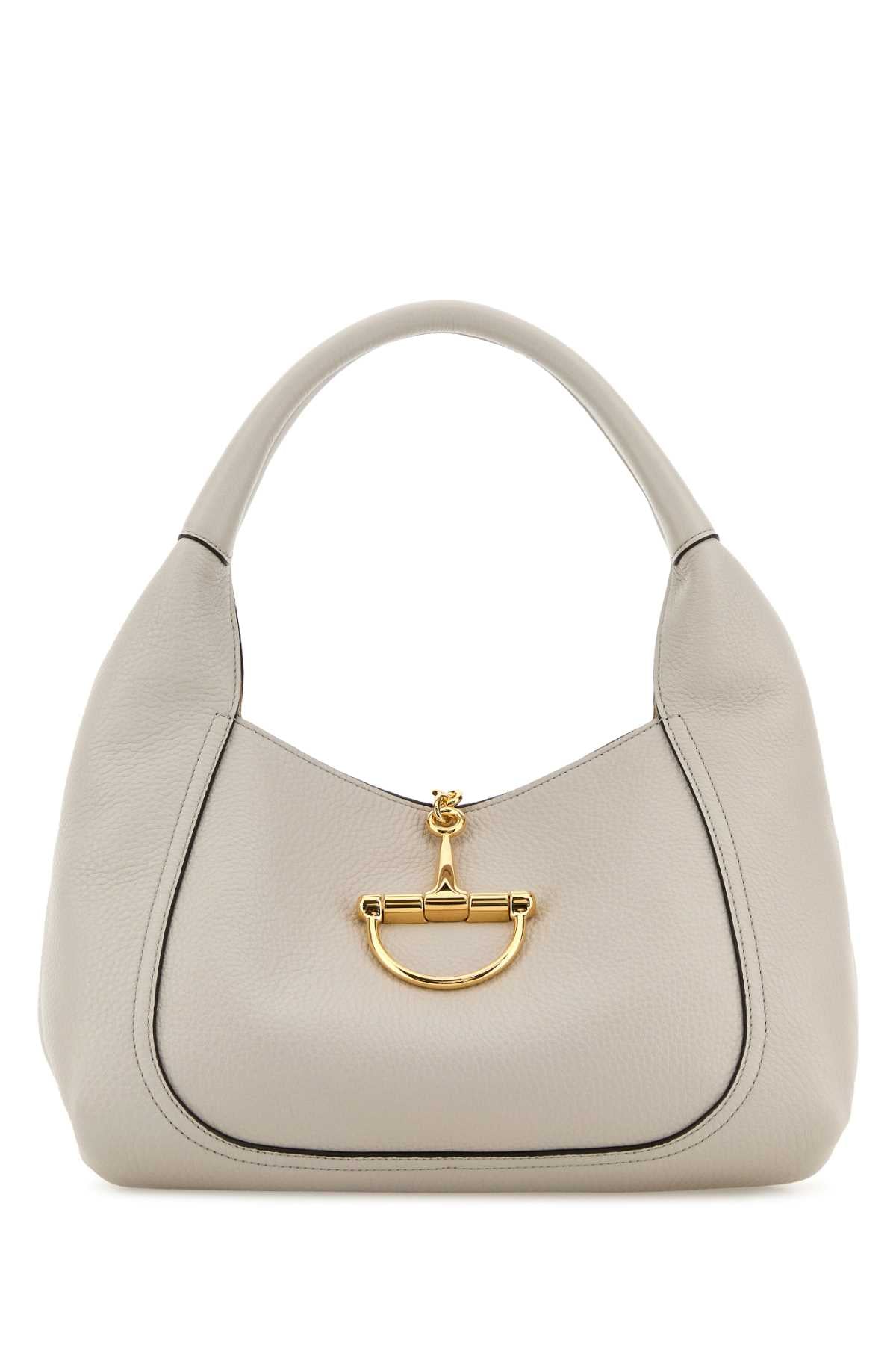 Gucci Women Light Grey Leather Shoulder Bag