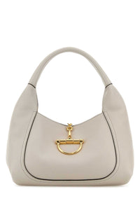 Gucci Women Light Grey Leather Shoulder Bag