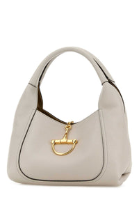 Gucci Women Light Grey Leather Shoulder Bag