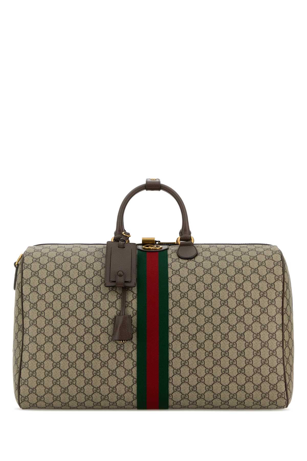 Gucci Men Gg Canvas Large Gucci Savoy Travel Bag