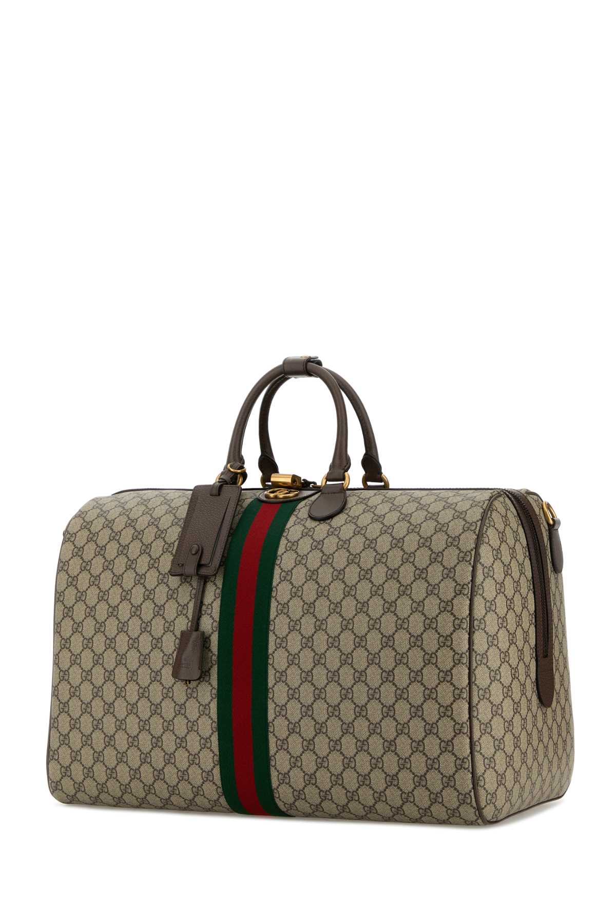 Gucci Men Gg Canvas Large Gucci Savoy Travel Bag