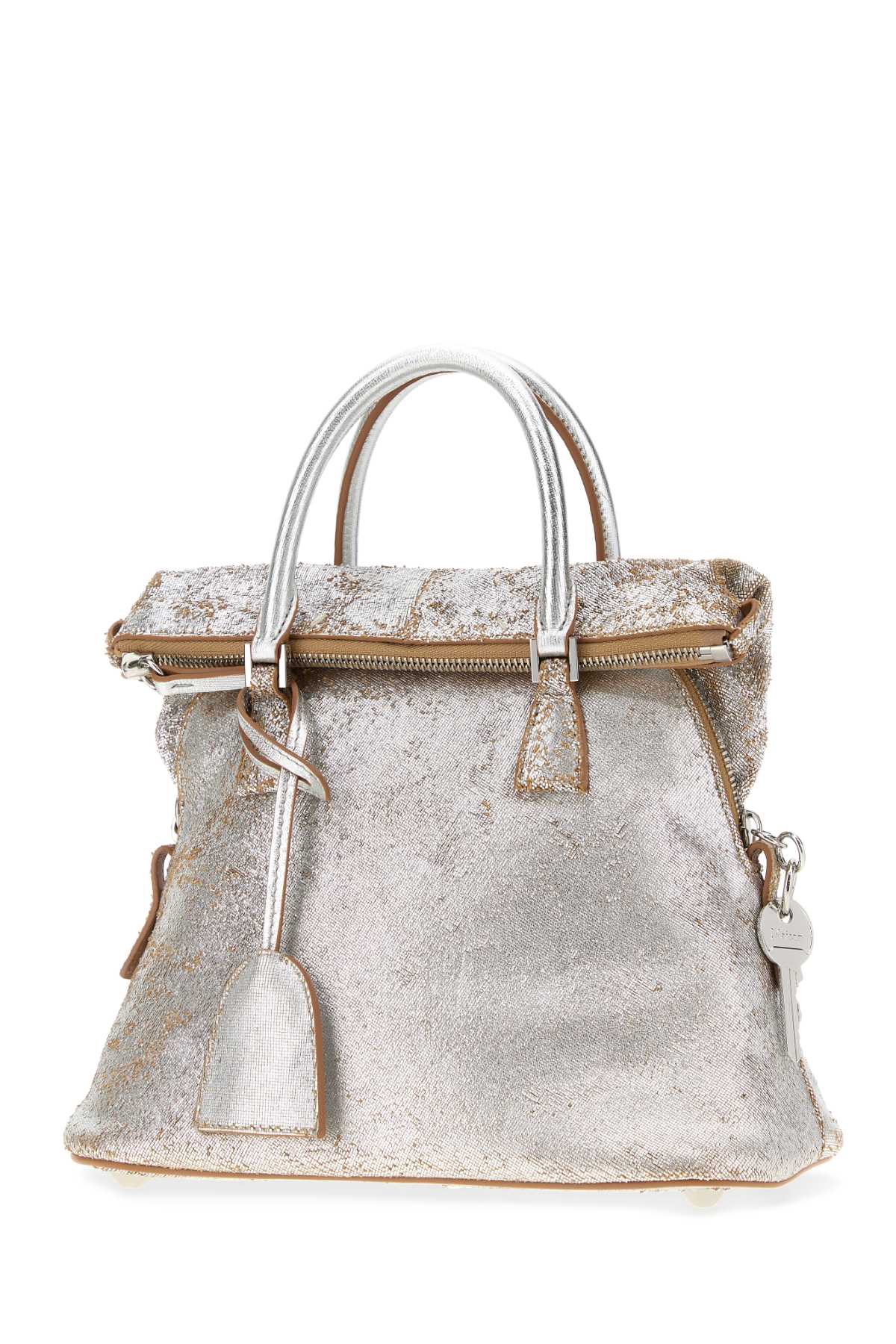 MAISON MARGIELA Maison Margiela Men Silver Leather Mini 5Ac Handbag