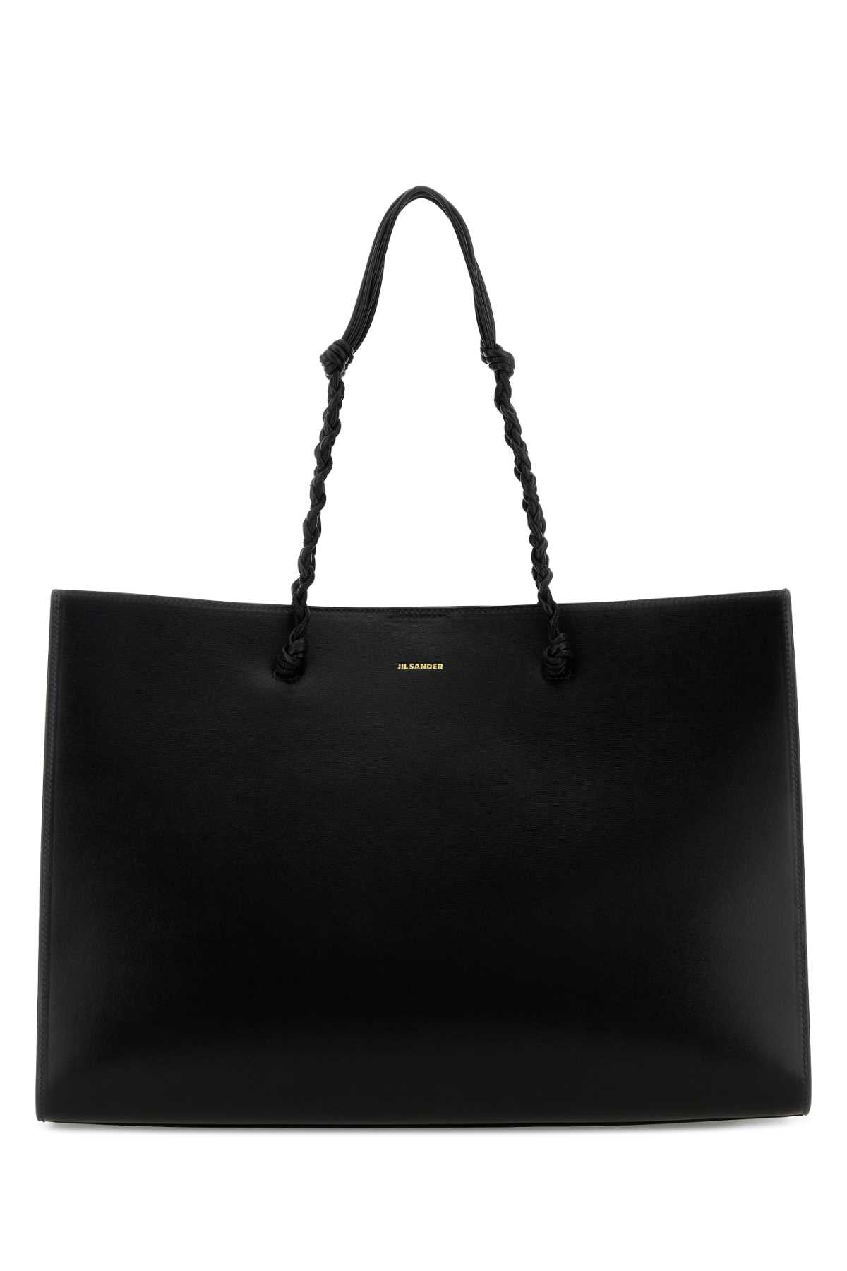 Jil Sander Women Black Leather Tangle Shopping Bag