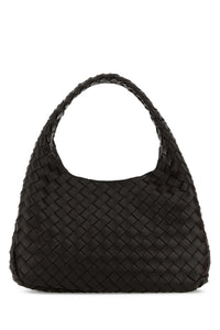 Bottega Veneta Women Dark Brown Leather Campana Shoulder Bag