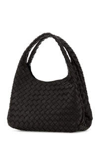 Bottega Veneta Women Dark Brown Leather Campana Shoulder Bag