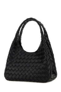 Bottega Veneta Women Black Leather Small Campana Shoulder Bag