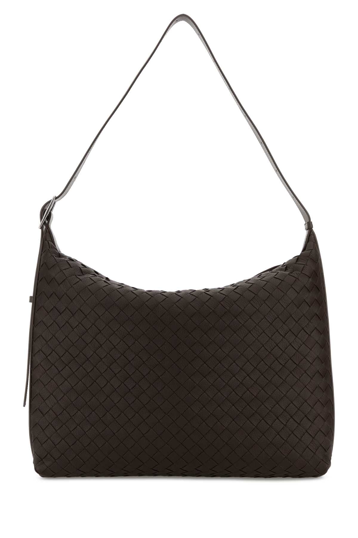 Bottega Veneta Men Brown Leather Traveller Shoulder Bag