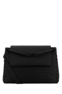 Bottega Veneta Men Black Leather Medium Andiamo Crossbody Bag