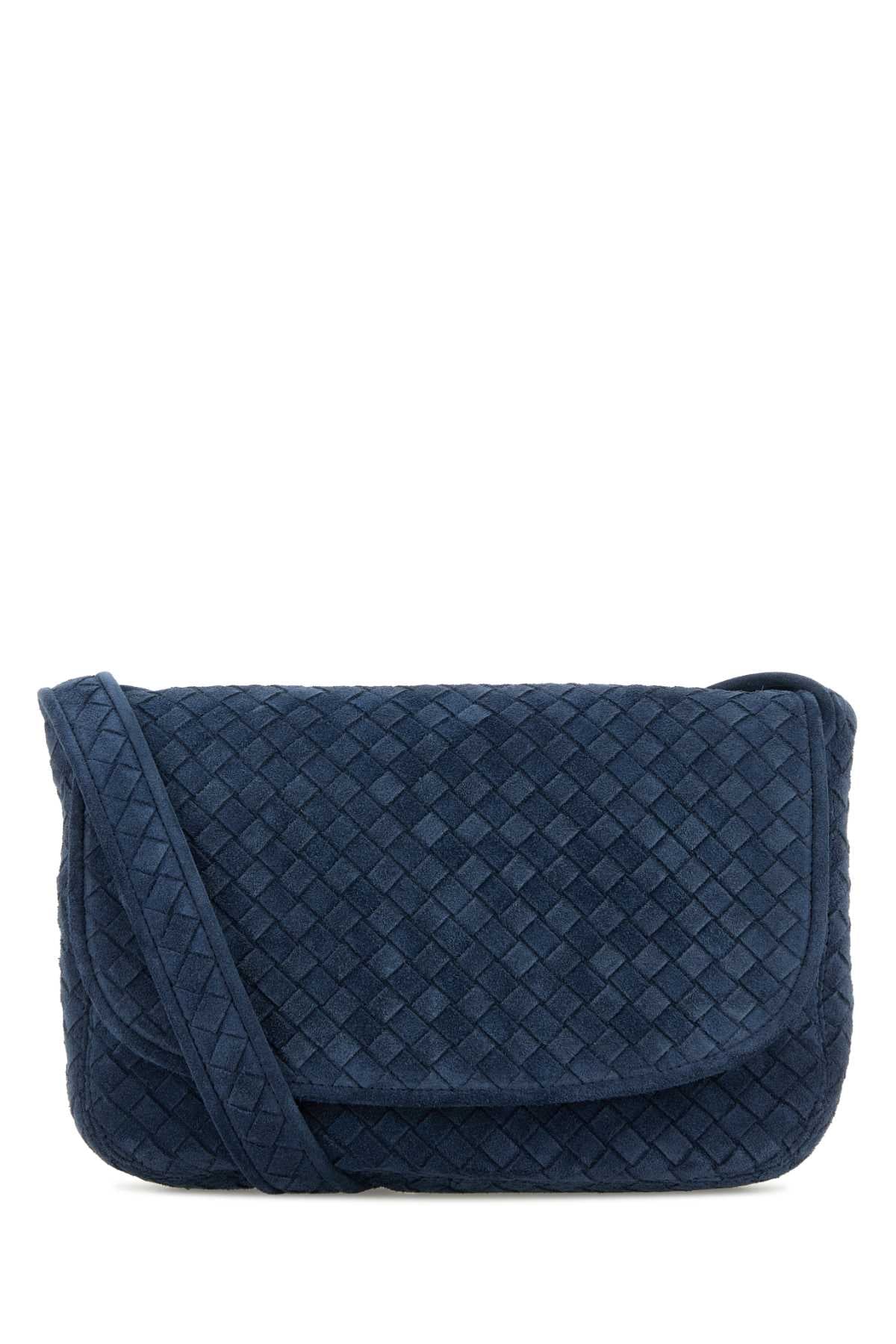 Bottega Veneta Men Navy Blue Messenger Veneto Crossbody Bag