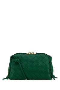 Bottega Veneta Women Grass Green Leather Concert Crossbody Bag