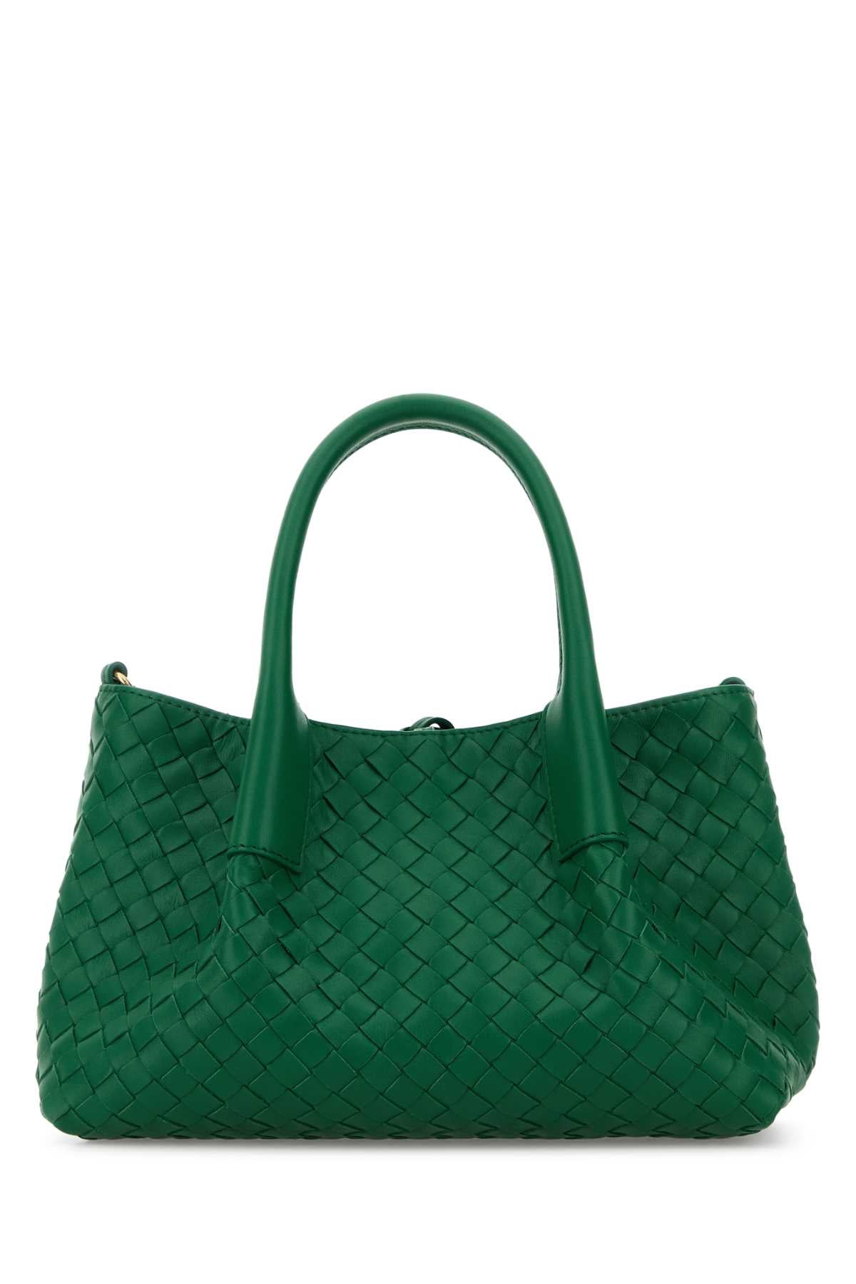 Bottega Veneta Women Green Leather Small Pinacoteca Shopping Bag