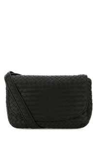 Bottega Veneta Men Dark Green Leather Crossbody Bag