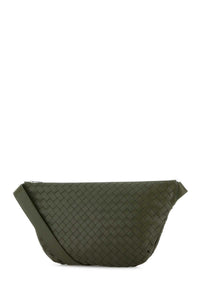 Bottega Veneta Men Army Green Leather Day Sling Crossbody Bag