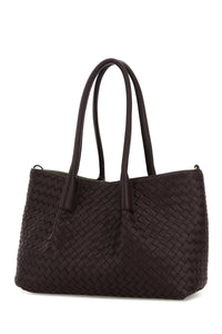 Bottega Veneta Women Grape Leather Pinacoteca Reversible Shopping Bag