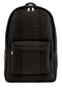 BOTTEGA VENETA Bottega Veneta Men Dark Brown Leather Backpack