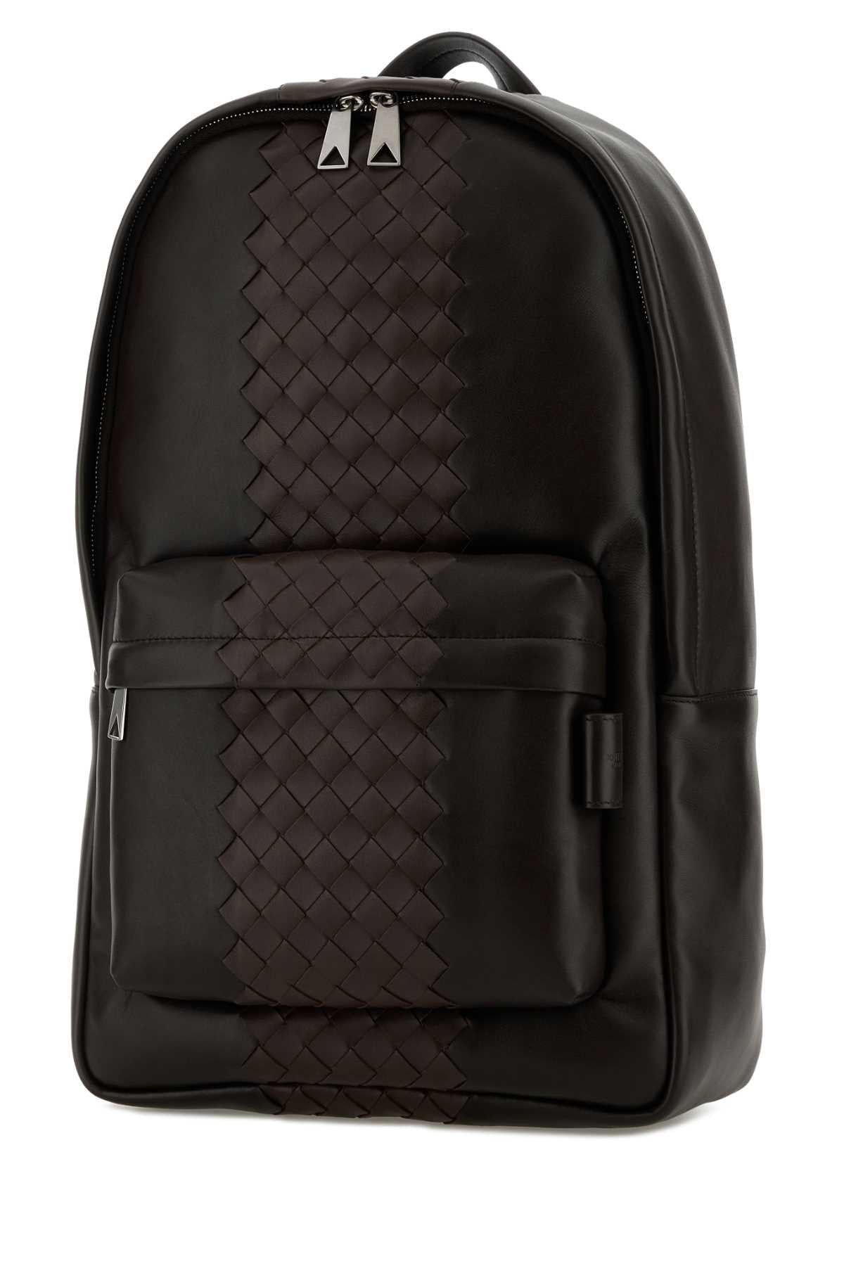 BOTTEGA VENETA Bottega Veneta Men Dark Brown Leather Backpack