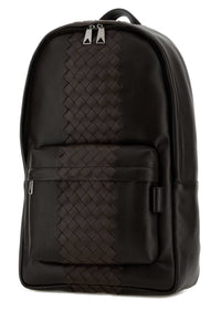 BOTTEGA VENETA Bottega Veneta Men Dark Brown Leather Backpack