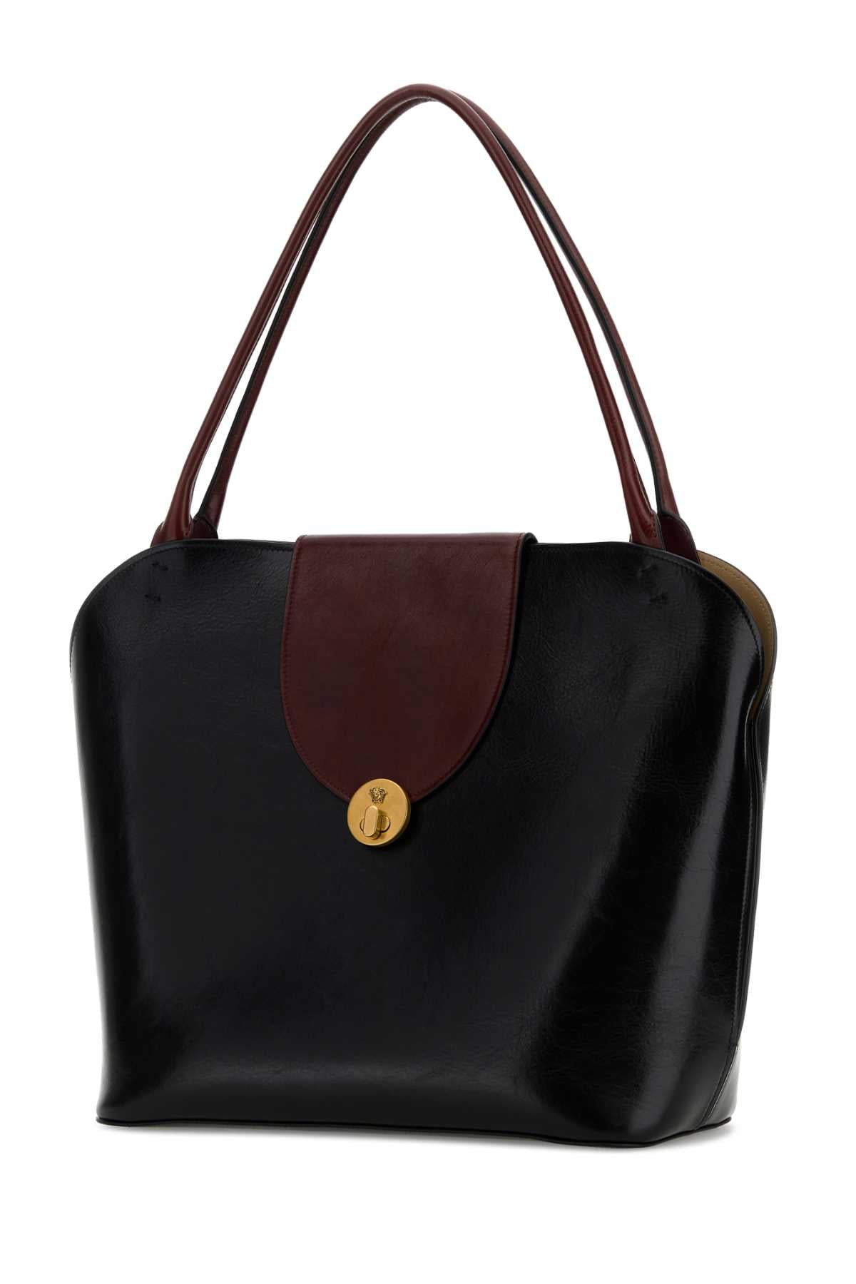 VERSACE Versace Women Black Leather Shopping Bag