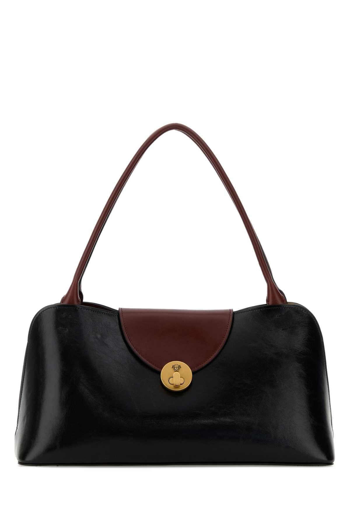 VERSACE Versace Women Black Leather Medium Shoulder Bag