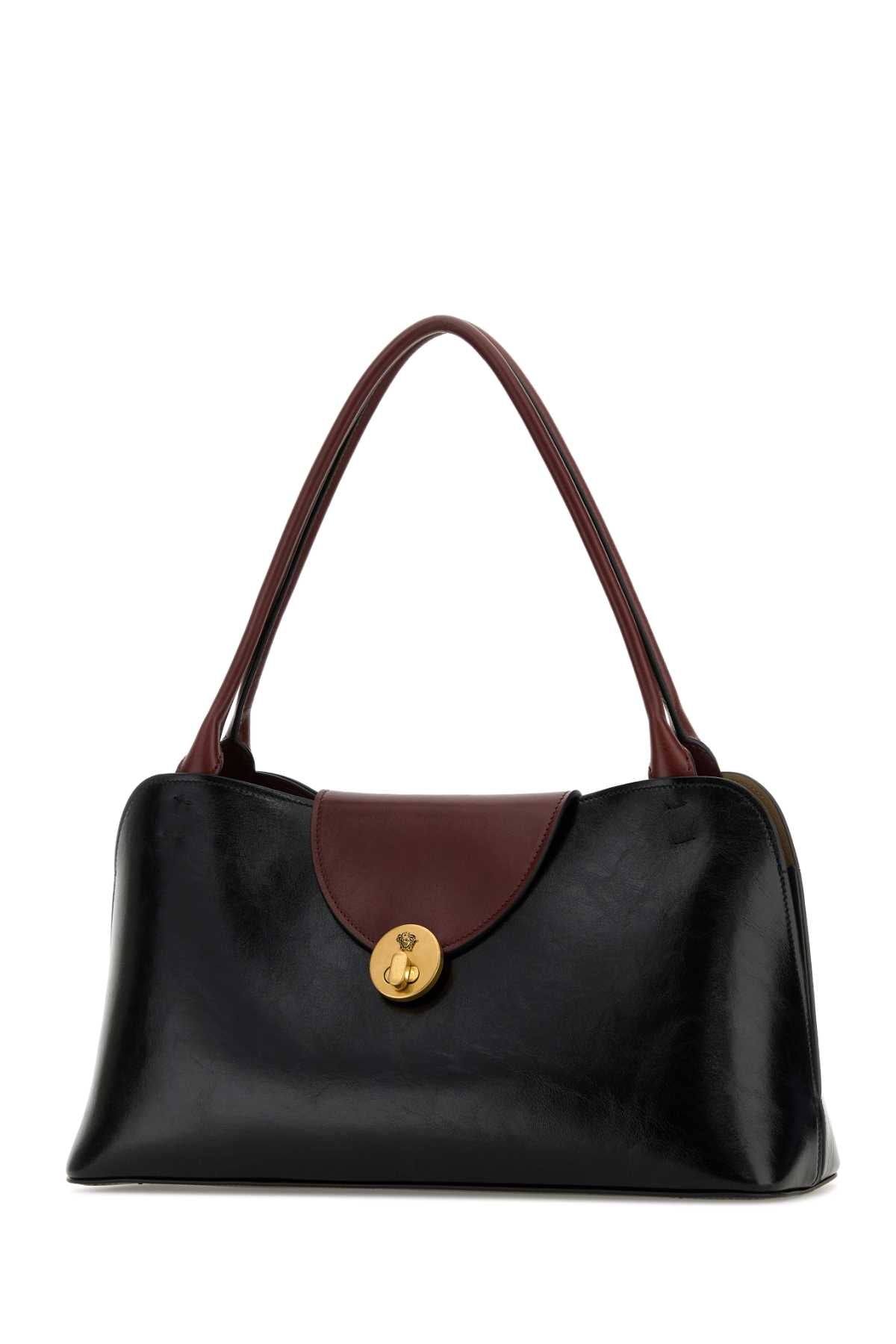 VERSACE Versace Women Black Leather Medium Shoulder Bag