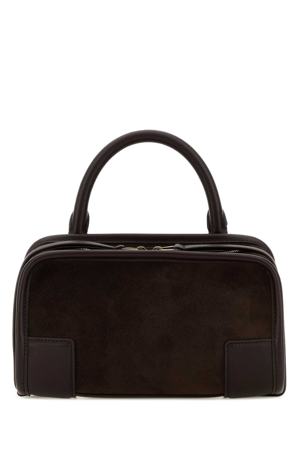 LOEWE Loewe Women Dark Brown Leather Mini Amazona Handbag