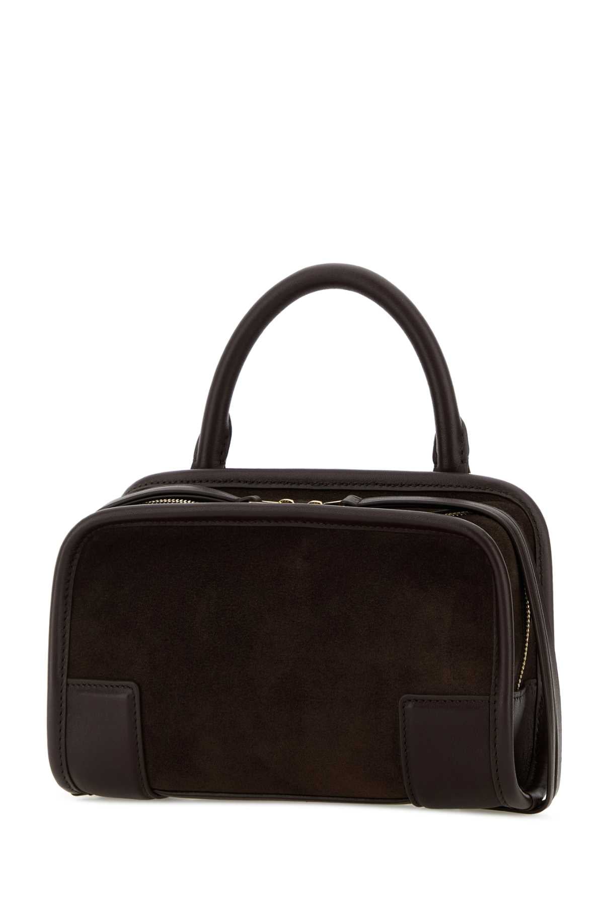 LOEWE Loewe Women Dark Brown Leather Mini Amazona Handbag
