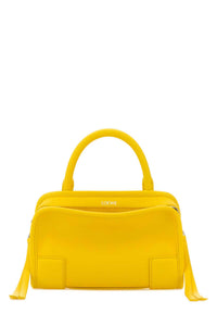 Loewe Women Yellow Leather Mini Amazona Handbag