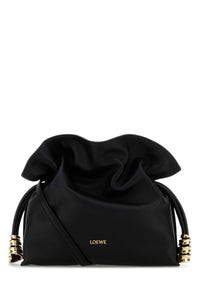 Loewe Women Black Leather Mini Coil Flamenco Clutch