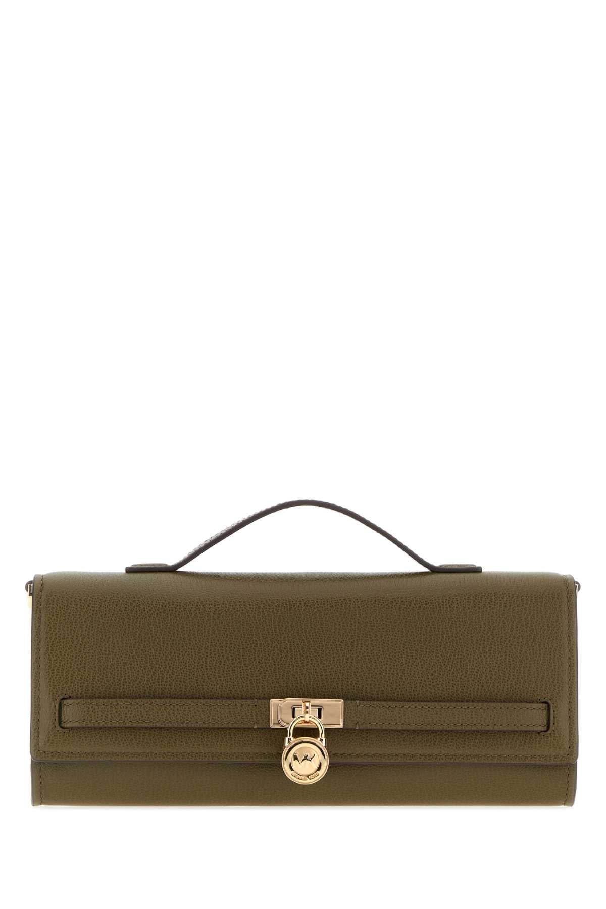 MICHAEL BY MICHAEL KORS Michael By Michael Kors Women Olive Green Leather Medium Hamilton Moderne Handbag