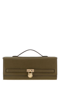 MICHAEL BY MICHAEL KORS Michael By Michael Kors Women Olive Green Leather Medium Hamilton Moderne Handbag