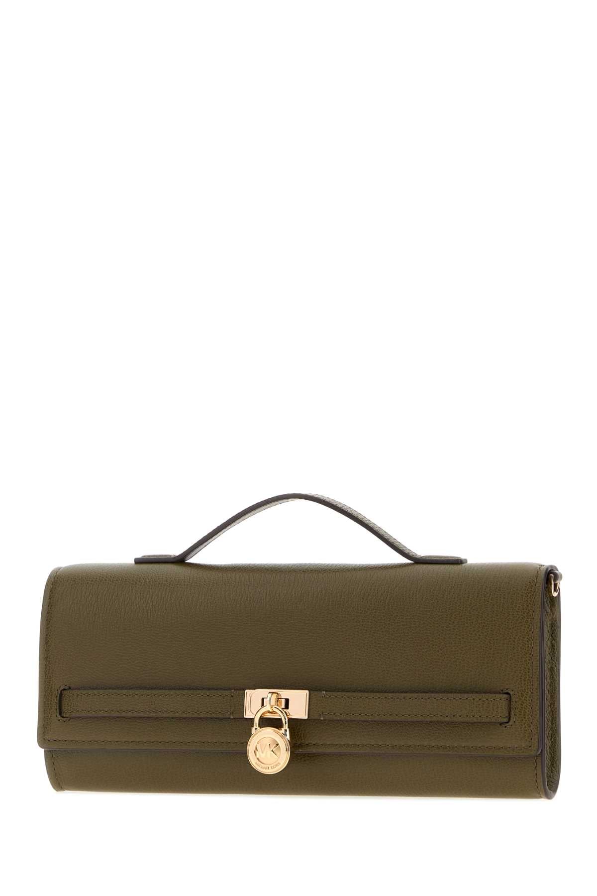 MICHAEL BY MICHAEL KORS Michael By Michael Kors Women Olive Green Leather Medium Hamilton Moderne Handbag
