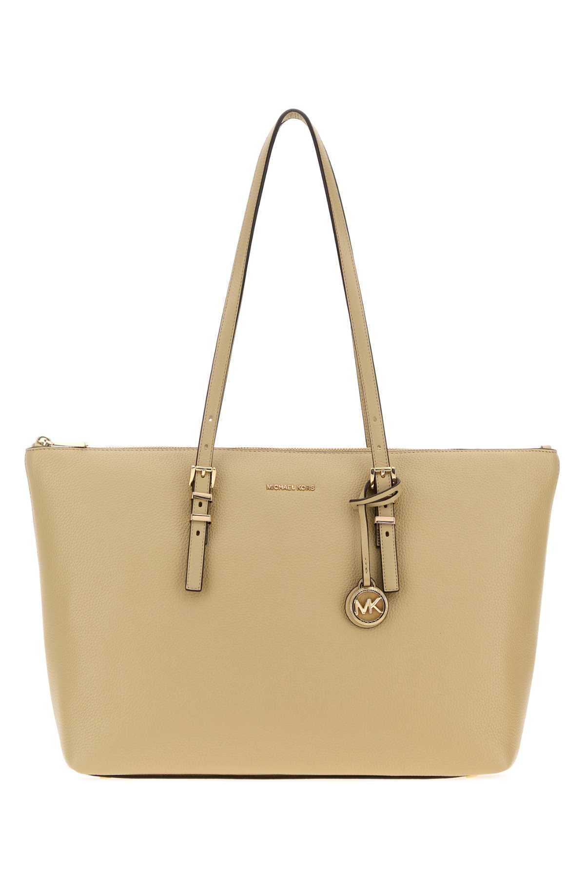 MICHAEL BY MICHAEL KORS Michael By Michael Kors Women Sand Leather Large Quinn Handbag