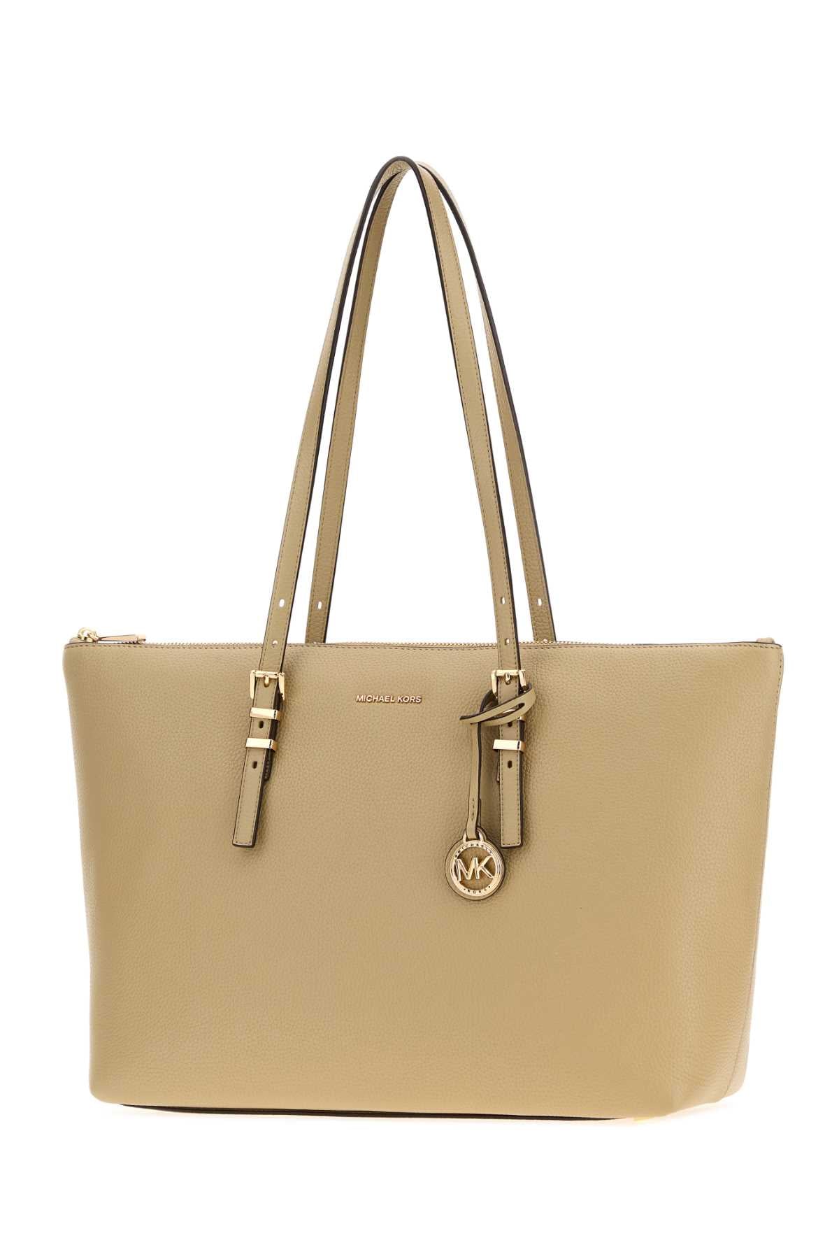 MICHAEL BY MICHAEL KORS Michael By Michael Kors Women Sand Leather Large Quinn Handbag